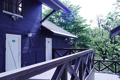 キレイに塗装された自然に囲まれた別荘