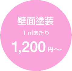 壁面塗装１平方メートルあたり1200円から