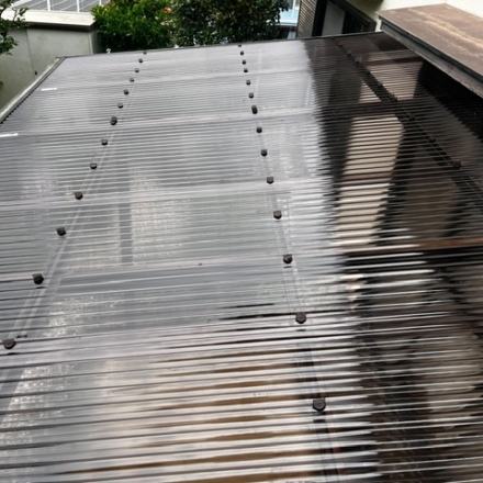 テラス波板交換